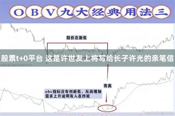 股票t+0平台 这是许世友上将写给长子许光的亲笔信