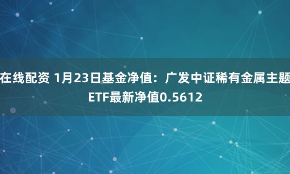 在线配资 1月23日基金净值：广发中证稀有金属主题ETF最新净值0.5612