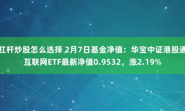 杠杆炒股怎么选择 2月7日基金净值：华宝中证港股通互联网ETF最新净值0.9532，涨2.19%