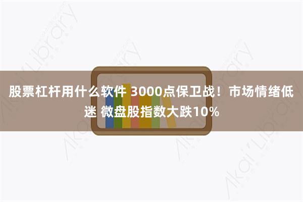 股票杠杆用什么软件 3000点保卫战！市场情绪低迷 微盘股指数大跌10%